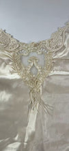 Load image into Gallery viewer, Vintage 1980s Paulines Trousseau Circa 2000 Ivory Satin Chiffon Nightgown Medium 6 7 8
