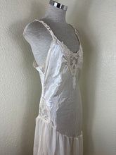 Load image into Gallery viewer, Vintage 1980s Paulines Trousseau Circa 2000 Ivory Satin Chiffon Nightgown Medium 6 7 8
