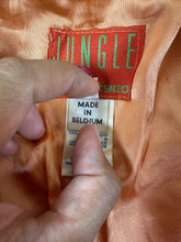 Load image into Gallery viewer, Vintage KENZO JUNGLE Orange Lambskin Leather Jacket Blazer Made In Belgium Sz 36 Small 2 4
