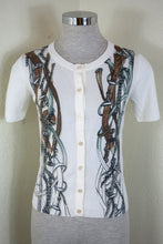Load image into Gallery viewer, Vintage GUCCI White Knitted Cotton Button Sweater Cardigan Shirt Small 40 4 5 6
