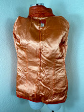 Load image into Gallery viewer, Vintage KENZO JUNGLE Orange Lambskin Leather Jacket Blazer Made In Belgium Sz 36 Small 2 4
