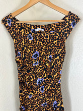 Load image into Gallery viewer, Versace Collection Leopard Floral Ruched Sheath Dress IT 40 US 4 Form Fitting Small
