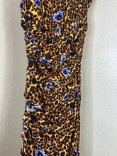 Load image into Gallery viewer, Versace Collection Leopard Floral Ruched Sheath Dress IT 40 US 4 Form Fitting Small
