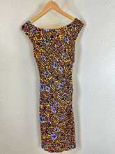 Load image into Gallery viewer, Versace Collection Leopard Floral Ruched Sheath Dress IT 40 US 4 Form Fitting Small
