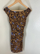 Load image into Gallery viewer, Versace Collection Leopard Floral Ruched Sheath Dress IT 40 US 4 Form Fitting Small
