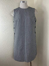 Load image into Gallery viewer, Christian Dior Black White Gingham Check Wool Silk Pinafore A-Line Mini Dress small 2 4
