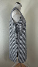 Load image into Gallery viewer, Christian Dior Black White Gingham Check Wool Silk Pinafore A-Line Mini Dress small 2 4
