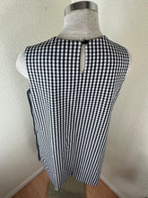 Load image into Gallery viewer, Christian Dior Black White Gingham Check Wool Silk Pinafore A-Line Mini Dress small 2 4
