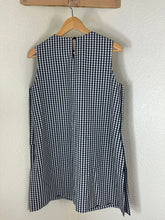 Load image into Gallery viewer, Christian Dior Black White Gingham Check Wool Silk Pinafore A-Line Mini Dress small 2 4

