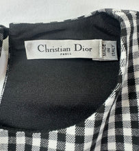 Load image into Gallery viewer, Christian Dior Black White Gingham Check Wool Silk Pinafore A-Line Mini Dress small 2 4
