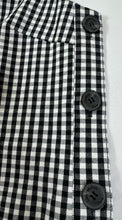 Load image into Gallery viewer, Christian Dior Black White Gingham Check Wool Silk Pinafore A-Line Mini Dress small 2 4
