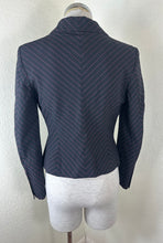 Load image into Gallery viewer, Vintage Moschino Couture Diagonal Pinstripe Blazer Jacket Black Pink Modern XS S 0 2 4
