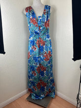 Load image into Gallery viewer, NWT Tru Trussardi Tropical Floral Maxi Dress pockets Italian 40 US 4 Small
