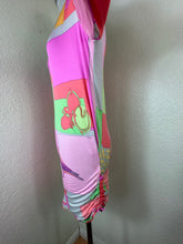Load image into Gallery viewer, Vintage Leonard Paris Silk Jersey Asymmetrical Shift Dress Birds Print Size M 4 6
