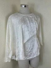 Load image into Gallery viewer, Fendi White Silk Jacquard Cursive Logo Cape Blouse IT 36 Xs S 0 2 4
