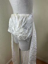Load image into Gallery viewer, Fendi White Silk Jacquard Cursive Logo Cape Blouse IT 36 Xs S 0 2 4

