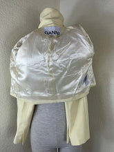 Load image into Gallery viewer, Rare GANNI Pale Banana Yellow Crop Blazer Jacket Eco Suiting – Size 32 (US 0) XS S 0 2
