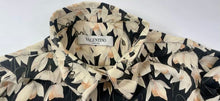 Load image into Gallery viewer, Valentino Garavani Silk Snowdrop Floral Print Blouse Black Ivory IT 44 US M 7 8
