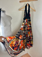 Load image into Gallery viewer, Vintage Jean Paul Gaultier Soleil Patchwork Mesh Backless Halter Maxi Dress XS Rare Y2K Small 0 2 4
