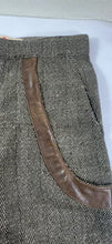 Load image into Gallery viewer, Vintage MARNI Archive Luxury Cashmere Leather-Trim Herringbone Shorts IT 38 US XS Small 2 4

