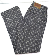 Load image into Gallery viewer, Vintage LOUIS VUITTON Grey Cotton LV Logo Denim Jeans Trouser Pants XS Small 36 2 3 4
