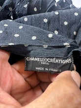 Load image into Gallery viewer, Archival Vintage 70s Chanel Creations Polka Dot Dress by Philippe Guibourge S Small 4 5 6

