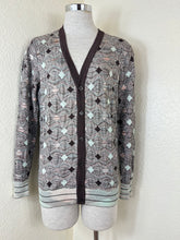 Load image into Gallery viewer, VTG Missoni Uomo Geometric Knit Cardigan Sweater Men's 46 Small Wool Rayon Italy
