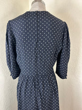 Load image into Gallery viewer, Archival Vintage 70s Chanel Creations Polka Dot Dress by Philippe Guibourge S Small 4 5 6

