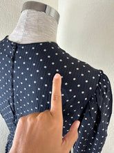 Load image into Gallery viewer, Archival Vintage 70s Chanel Creations Polka Dot Dress by Philippe Guibourge S Small 4 5 6
