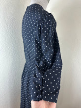 Load image into Gallery viewer, Archival Vintage 70s Chanel Creations Polka Dot Dress by Philippe Guibourge S Small 4 5 6
