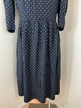 Load image into Gallery viewer, Archival Vintage 70s Chanel Creations Polka Dot Dress by Philippe Guibourge S Small 4 5 6

