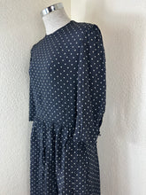 Load image into Gallery viewer, Archival Vintage 70s Chanel Creations Polka Dot Dress by Philippe Guibourge S Small 4 5 6

