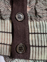 Load image into Gallery viewer, VTG Missoni Uomo Geometric Knit Cardigan Sweater Men's 46 Small Wool Rayon Italy
