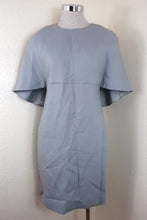 Load image into Gallery viewer, VALENTINO Grey Wool Blend Cape Sheath Mini Dress Small To Medium 40 6 7
