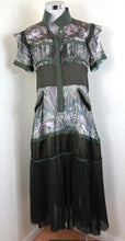 Load image into Gallery viewer, SACAI Sun and Surf Green Printed Panneled Midi Short Sleeve Maxi Dress XS Small 0 1 2
