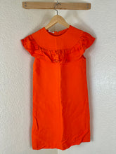 Load image into Gallery viewer, Miu Miu 2015 Vibrant Orange Ruffle Shift Mini Dress Size IT 38 US XS S 0 2 4
