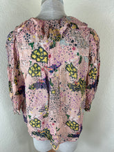 Load image into Gallery viewer, Zadig &amp; Voltaire Toni Print Lurex Silk Blouse - Size Small Pink Shimmer 4 6
