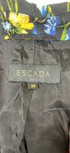 Load image into Gallery viewer, Escada Beni Floral Print Matelasse One-Button Jacket Blazer Black Size Small 38 4 6
