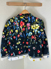 Load image into Gallery viewer, Escada Beni Floral Print Matelasse One-Button Jacket Blazer Black Size Small 38 4 6
