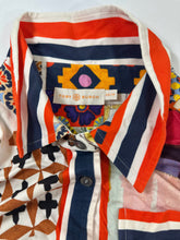 Load image into Gallery viewer, Tory Burch Laurence Patchwork Shirtdress David Hicks Runway Silk Blend XS 0 2
