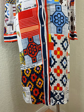 Load image into Gallery viewer, Tory Burch Laurence Patchwork Shirtdress David Hicks Runway Silk Blend XS 0 2
