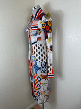 Load image into Gallery viewer, Tory Burch Laurence Patchwork Shirtdress David Hicks Runway Silk Blend XS 0 2
