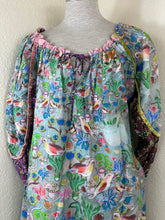 Load image into Gallery viewer, Rare TSUMORI CHISATO Japan Whimsical Woodland Fox Bird Cotton Maxi Dress Small Med 2 4
