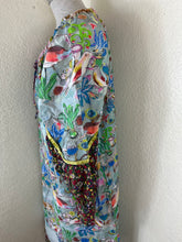 Load image into Gallery viewer, Rare TSUMORI CHISATO Japan Whimsical Woodland Fox Bird Cotton Maxi Dress Small Med 2 4
