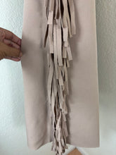 Load image into Gallery viewer, MSGM Beige Double Crepe Cady Fringe Wide Leg Trousers Pants in Italy Size S M 6
