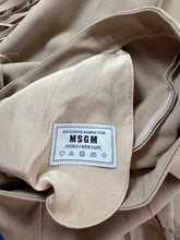 Load image into Gallery viewer, MSGM Beige Double Crepe Cady Fringe Wide Leg Trousers Pants in Italy Size S M 6
