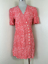 Load image into Gallery viewer, Rouje Paris Gabin Wrap Midi Dress Red Floral Ditsy Button Up Size FR 40 US Small M 6 8
