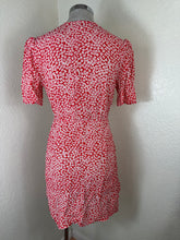 Load image into Gallery viewer, Rouje Paris Gabin Wrap Midi Dress Red Floral Ditsy Button Up Size FR 40 US Small M 6 8
