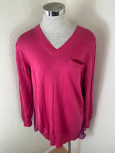 Load image into Gallery viewer, Sacai Luck 2014 SS Archival Fuchsia Pink Hybrid Silk Back Knit Top Sweater Small 2 4
