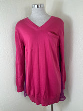 Load image into Gallery viewer, Sacai Luck 2014 SS Archival Fuchsia Pink Hybrid Silk Back Knit Top Sweater Small 2 4
